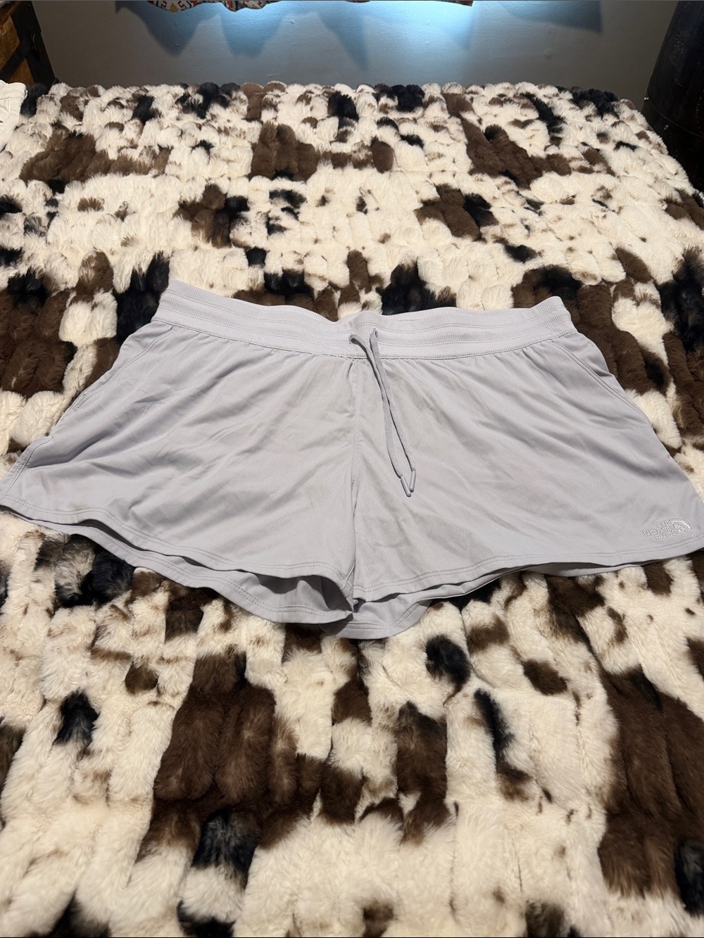 The North Face Light Gray Athletic Drawstring Shorts